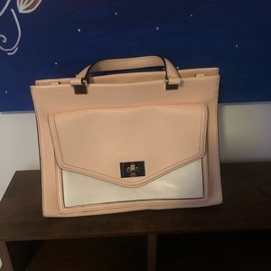 Pink and white Kate Spade purse